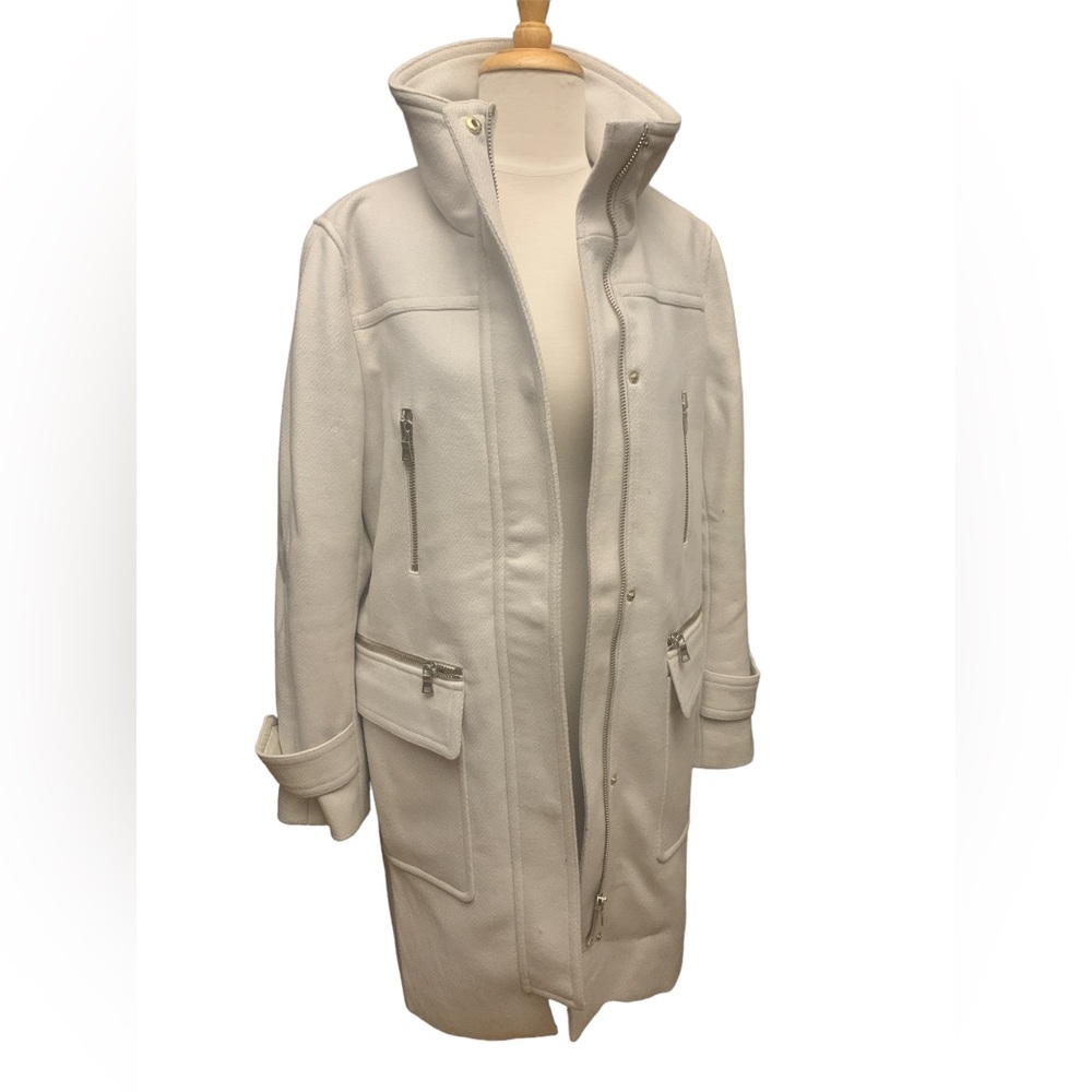 EUC, Ann Taylor, cream wool blend winter coat